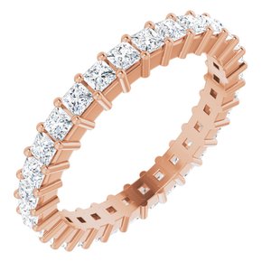 14K Rose 1 3/8 CTW Diamond Square Eternity Band Size 7