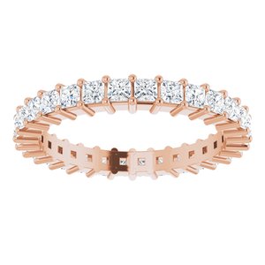 14K Rose 1 3/8 CTW Diamond Square Eternity Band Size 7