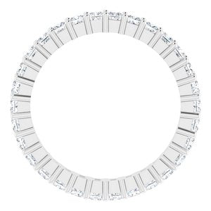 14K White 1 1/2 CTW Diamond Square Eternity Band Taille 7