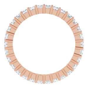 14K Rose 1 3/8 CTW Diamond Square Eternity Band Size 7