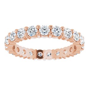 14K Rose 1 1/4 CTW Diamond Round Eternity Band Size 5