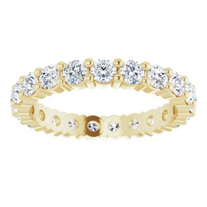 14K Yellow 1 1/4 CTW Diamond Round Eternity Band Size 5