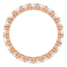 Load image into Gallery viewer, 14K Rose 1 1/4 CTW Diamond Round Eternity Band Size 5

