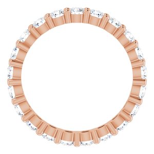 14K Rose 1 1/4 CTW Diamond Round Eternity Band Size 5