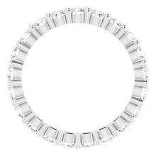 Load image into Gallery viewer, Platinum 1 1/4 CTW Diamond Round Eternity Band Size 5
