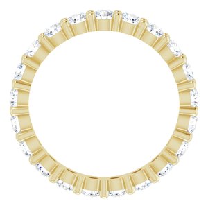 14K Yellow 1 1/4 CTW Diamond Round Eternity Band Size 5