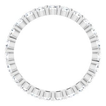 Load image into Gallery viewer, Platinum 1 3/8 CTW Diamond Round Eternity Band Size 7
