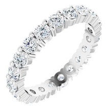Load image into Gallery viewer, 14K White 1 1/4 CTW Diamond Eternity Band Size 5
