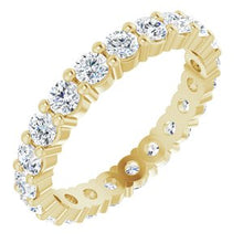 Load image into Gallery viewer, 14K Yellow 1 1/4 CTW Diamond Round Eternity Band Size 5
