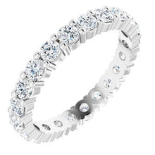 Load image into Gallery viewer, Platinum 1 1/3 CTW Diamond Round Eternity Band Size 6
