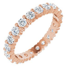 Charger l&#39;image dans la galerie, 14K Rose 1 1/3 CTW Diamond Round Eternity Band Taille 6
