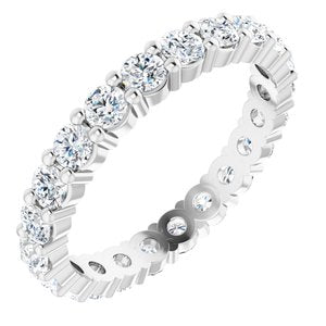 14K White 1 1/3 CTW Diamond Eternity Band Taille 6