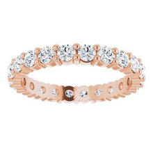 Charger l&#39;image dans la galerie, 14K Rose 1 1/3 CTW Diamond Round Eternity Band Taille 6

