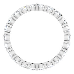 14K White 1 1/3 CTW Diamond Eternity Band Taille 6