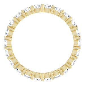 14K Yellow 1 1/3 CTW Diamond Round Eternity Band Size 6