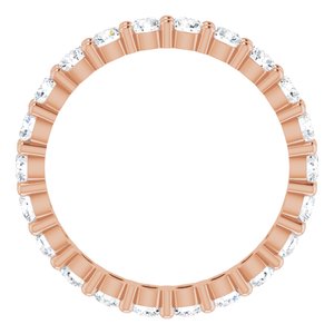 14K Rose 1 1/3 CTW Diamond Round Eternity Band Taille 6