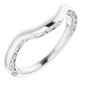 Sterling Silver Band for 10x8 mm Emerald Ring