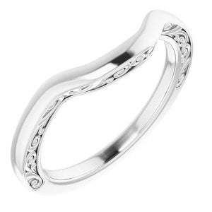 Sterling Silver Band for 9x7 mm Emerald Ring