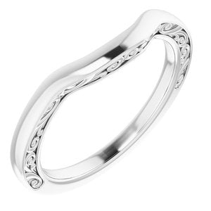 Sterling Silver Band for 8 mm Cushion Ring