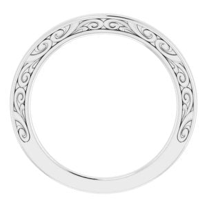 Sterling Silver Band for 4.4 mm Round Ring