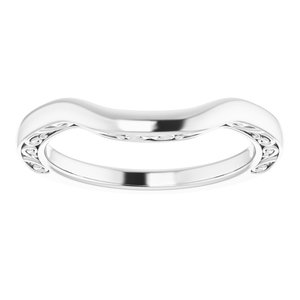 Sterling Silver Band for 9 mm Asscher Ring