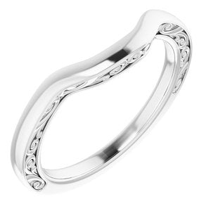 Sterling Silver Band for 8x6 mm Emerald Ring