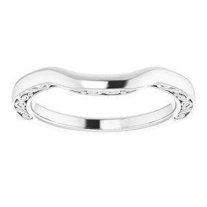 Sterling Silver Band for 8 mm Cushion Ring