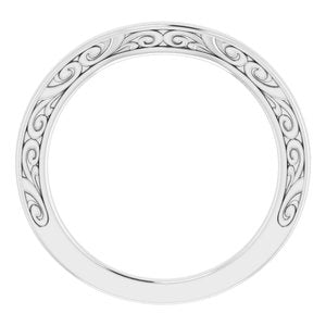 Sterling Silver Band for 4.5 mm Square Ring