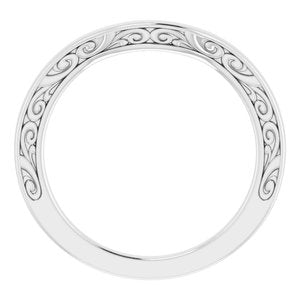 Sterling Silver Band for 9x7 mm Oval Ring