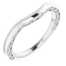 Charger l&#39;image dans la galerie, Sterling Silver Band for 6 mm Cushion Ring
