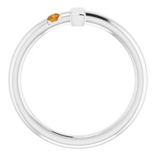 Charger l'image dans la galerie, Sterling Silver Citrine Sideways Cross Ring
