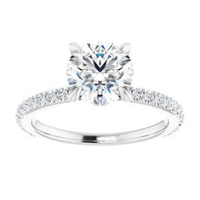 Charger l'image dans la galerie, Charles &amp; Colvard Moissanite¬Æ &amp; Diamond Accented Engagement Ring   
