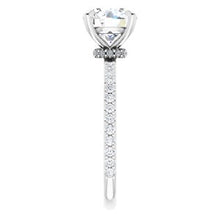 Charger l'image dans la galerie, Charles &amp; Colvard Moissanite¬Æ &amp; Diamond Accented Engagement Ring   
