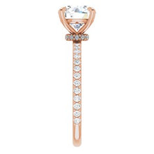 Load image into Gallery viewer, Charles &amp; Colvard Moissanite¬Æ &amp; Diamond Accented Engagement Ring   
