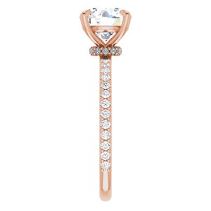 Charles & Colvard Moissanite¬Æ & Diamond Accented Engagement Ring   