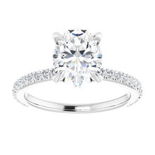 Load image into Gallery viewer, Charles &amp; Colvard Moissanite¬Æ &amp; Diamond Accented Engagement Ring   
