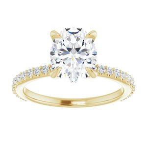 Charles & Colvard Moissanite¬Æ & Diamond Accented Engagement Ring   