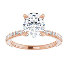Load image into Gallery viewer, Charles &amp; Colvard Moissanite¬Æ &amp; Diamond Accented Engagement Ring   

