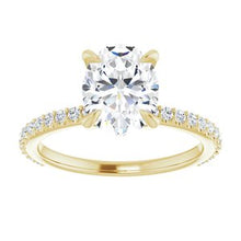 Load image into Gallery viewer, Charles &amp; Colvard Moissanite¬Æ &amp; Diamond Accented Engagement Ring   
