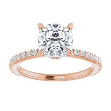 Load image into Gallery viewer, Charles &amp; Colvard Moissanite¬Æ &amp; Diamond Accented Engagement Ring   
