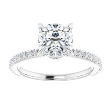 Load image into Gallery viewer, Charles &amp; Colvard Moissanite¬Æ &amp; Diamond Accented Engagement Ring   
