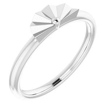 Load image into Gallery viewer, Sterling Silver Starburst Stackable Ring
