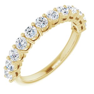 Jonc anniversaire en diamant 14K jaune 1 CTW