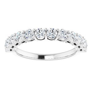14K White 1 CTW Diamond Anniversary Band