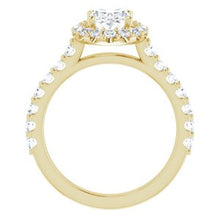 Load image into Gallery viewer, 14K Yellow 8x6 mm Oval Forever One‚Ñ¢ Moissanite &amp; 3/4 CTW Diamond Engagement Ring
