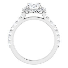 Load image into Gallery viewer, 14K White 8x6 mm Oval Forever One‚Ñ¢ Moissanite &amp; 3/4 CTW Diamond Engagement Ring
