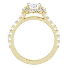 Load image into Gallery viewer, 14K Yellow 8x6 mm Oval Forever One‚Ñ¢ Moissanite &amp; 3/4 CTW Diamond Engagement Ring
