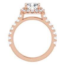 Load image into Gallery viewer, 14K Rose 7 mm Cushion Forever One‚Ñ¢ Moissanite &amp; 3/4 CTW Diamond Engagement Ring
