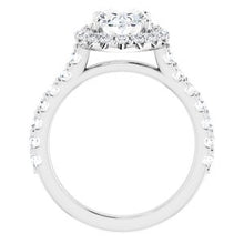Load image into Gallery viewer, 14K White 9x7 mm Oval Forever One‚Ñ¢ Moissanite &amp; 3/4 CTW Diamond Engagement Ring
