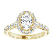 Charger l'image dans la galerie, Charles &amp; Colvard Moissanite¬Æ &amp; Diamond Accented Halo-Style Engagement Ring    
